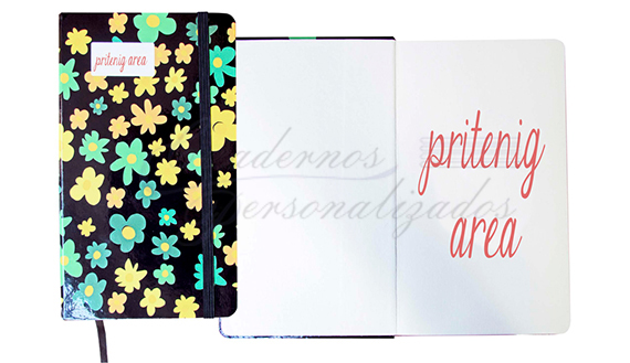 Libreta pasta dura con resorte personalizada